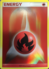 Fire Energy Unnumbered Sheen Holo Promo - 2007 Pokemon League